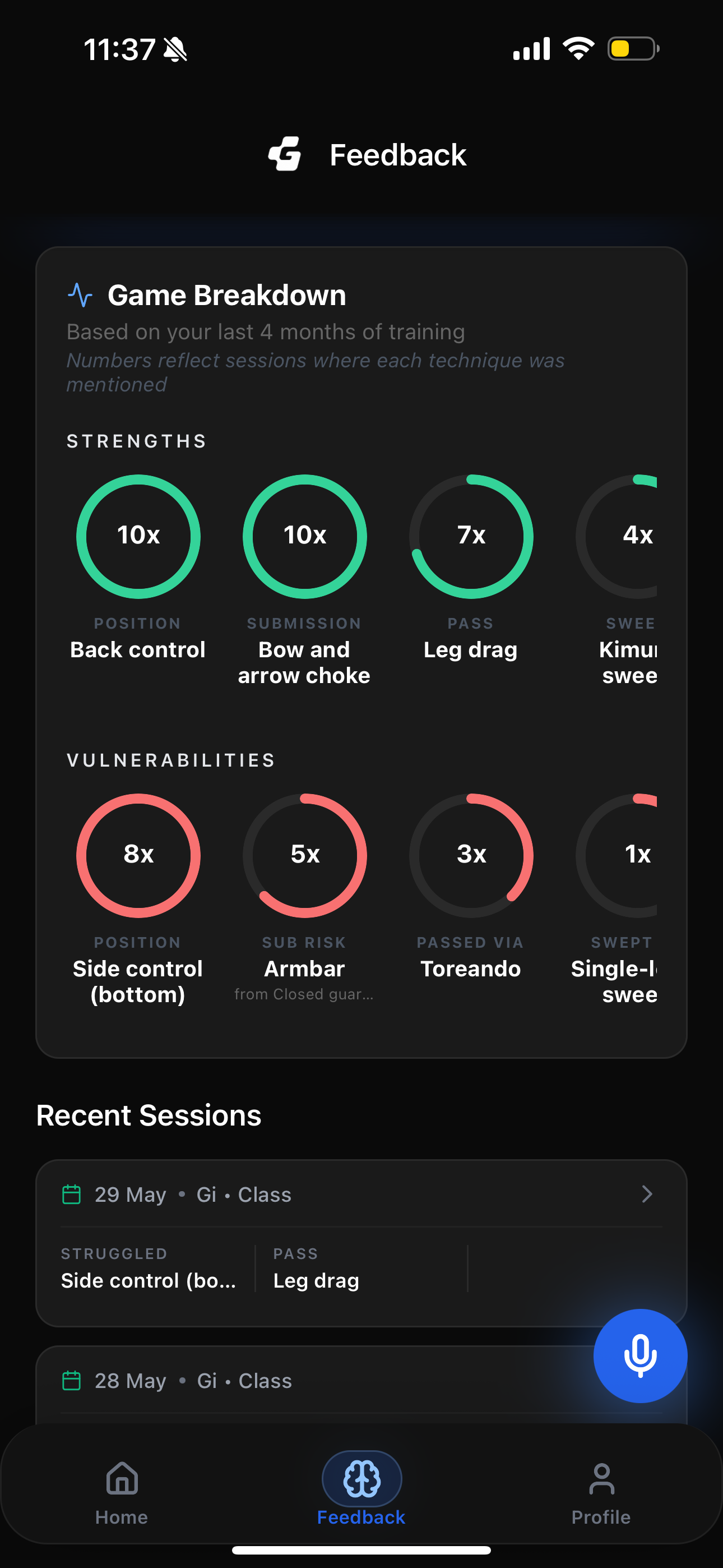 GRAPLI game breakdown screen